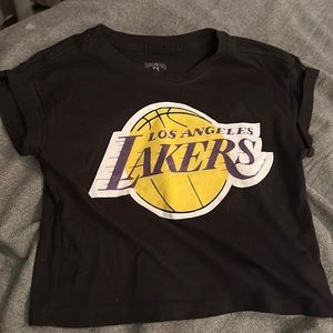 Hardwood Classics girls size medium Laker shirt black yellow and purple